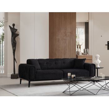 Canapea extensibila 3 locuri, Atelier del Sofa, 560ARE2361, Negru