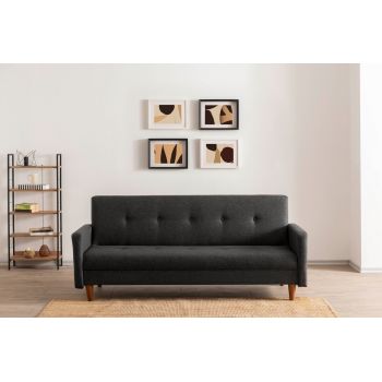 Canapea extensibila 3 locuri, Atelier del Sofa, 859FTN2813, Gri inchis