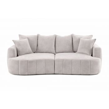 Canapea Extensibilă 3 locuri SAMBA, cu 2 lăzi depozitare,  242x127x90 cm, Crem - Outlet