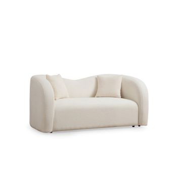 Canapea fixa ASOS, 2 locuri, crem, 170x76x75 cm