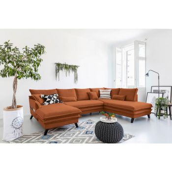 Canapea Modulară, textil, teracotă