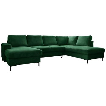 Canapea Modulară, textil, verde smarald