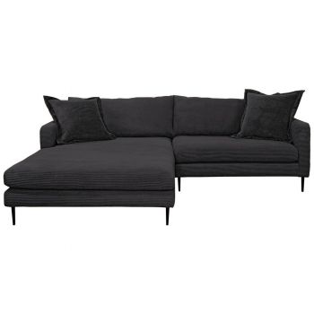 Colțar, textil, negru