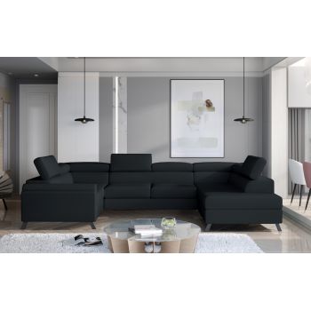 Coltar extensibil dreapta 4 locuri ELTAP, Esc-35, Escada, 336x200x92 cm, lemn/poliester, gri antracit