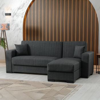 Coltar extensibil reversibil, Dumma, Antracit, 226x148x86 cm