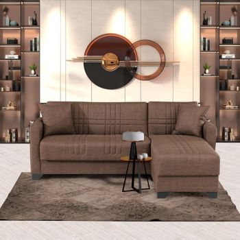 Coltar extensibil reversibil, Stashio, Maro, 202x143x84 cm