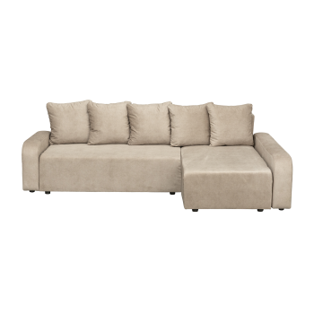 Coltar extensibil RIO, cu arcuri si lada depozitare, colt interschimbabil, bej, 235x140x83 cm