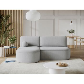 Coltar extensibil stanga 3 locuri ELTAP, LT-04CAL, Livosa, 220x144x93 cm, lemn/poliester, gri deschis