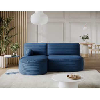 Coltar extensibil stanga 3 locuri ELTAP, LT-40JAR, Livosa, 220x144x93 cm, lemn/poliester, albastru inchis