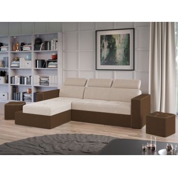 Lichidare Coltar Extensibil Paloma Crem / Maro - colt STANGA