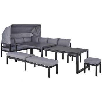 Set Mobilier Terasă 19 piese  360/65/152/200 cm