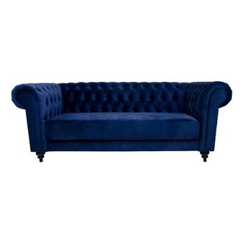 Canapea cu 3 locuri House Nordic Chester, albastru
