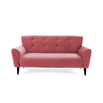 Canapea cu 3 locuri Vivonita Kiara, roz