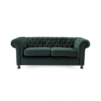 Canapea Fixa tapitata cu stofa, 3 locuri Chesterfield Petrol Verde, l195xA88xH73 cm Canapea Fixa tapitata cu stofa, 3 locuri Chesterfield Petrol Verde, l195xA88xH73 cm