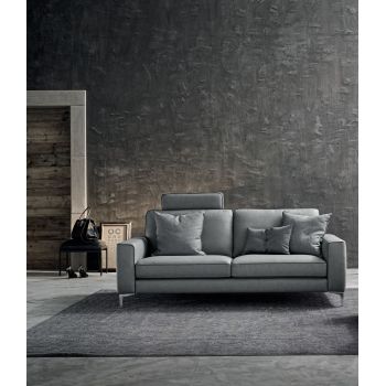 Canapea Russo Fixa cu Benzi Elastice si Spuma Poliuretanica, 3 Locuri, l208xA96xH84 cm