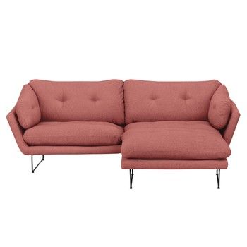 Set canapea cu taburet Windsor & Co Sofas Comet, roz