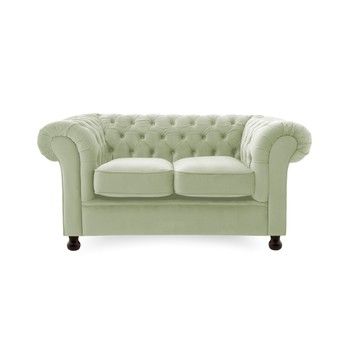 Canapea 2 locuri Vivonita Chesterfield, verde deschis Canapea 2 locuri Vivonita Chesterfield, verde deschis