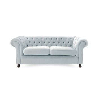 Canapea 3 locuri Vivonita Chesterfield, gri albăstrui Canapea 3 locuri Vivonita Chesterfield, gri albăstrui