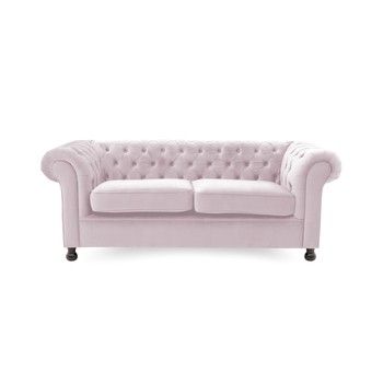 Canapea 3 locuri Vivonita Chesterfield, mov deschis Canapea 3 locuri Vivonita Chesterfield, mov deschis