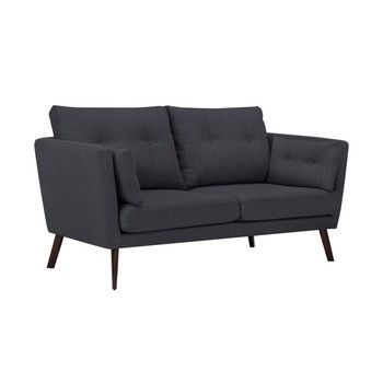 Canapea cu 2 locuri Mazzini Sofas Elena, gri închis Canapea cu 2 locuri Mazzini Sofas Elena, gri închis