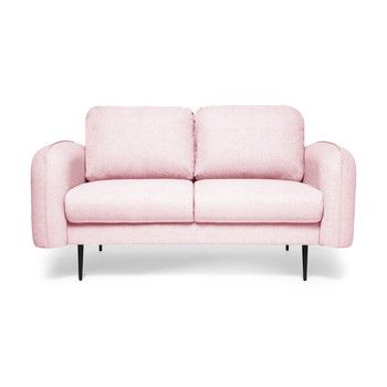 Canapea cu 2 locuri Vivonita Skolm, roz pudră