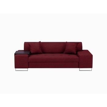 Canapea cu 3 locuri și picioarele de culoare argintiu Cosmopolitan Orlando, roșu