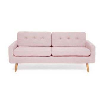 Canapea cu 3 locuri Vivonita Ina, roz