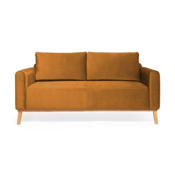 Canapea cu 3 locuri Vivonita Milton Trend, galben muștar