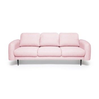 Canapea cu 3 locuri Vivonita Skolm, roz